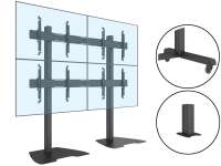 2x2 Videowall Ständer - Standfuß 4 Bildschirme 43-65 Zoll