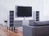 Halterung für TV Rückwand / TV Verkleidung aus Holz oder Metall