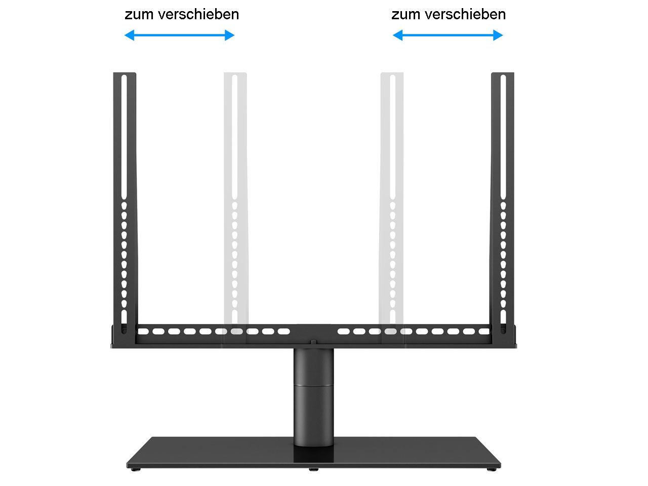Schwenkbarer Ersatz VESA Standfuß / TV Tischhalterung drehbar 32-75 Zoll  günstig kaufen